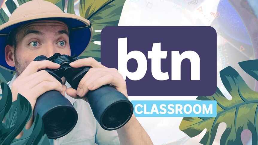Martin in safari gear surrounded by illustrated foliage with the BTN Classroom logo in the background.