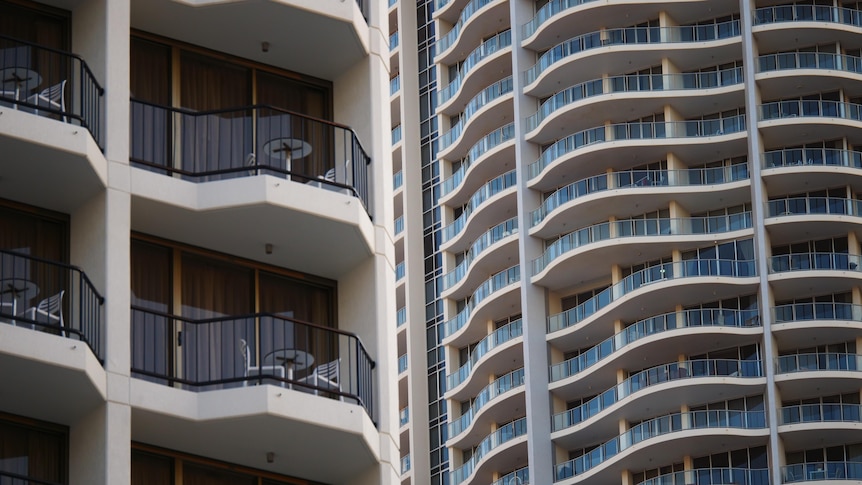 High rises and balconies on the Gold Coast