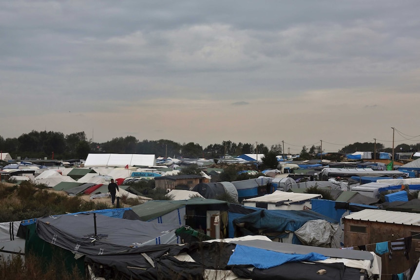 A makeshift camp near Calais