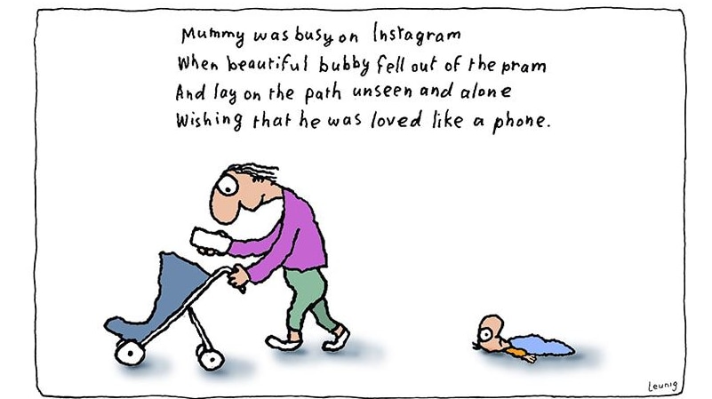 Leunig cartoon criticising mothers' use of Instagram and social media  sparks backlash - ABC News