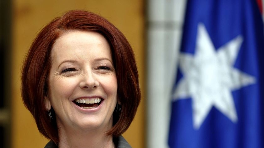Prime Minister Julia Gillard speaks during a press conference