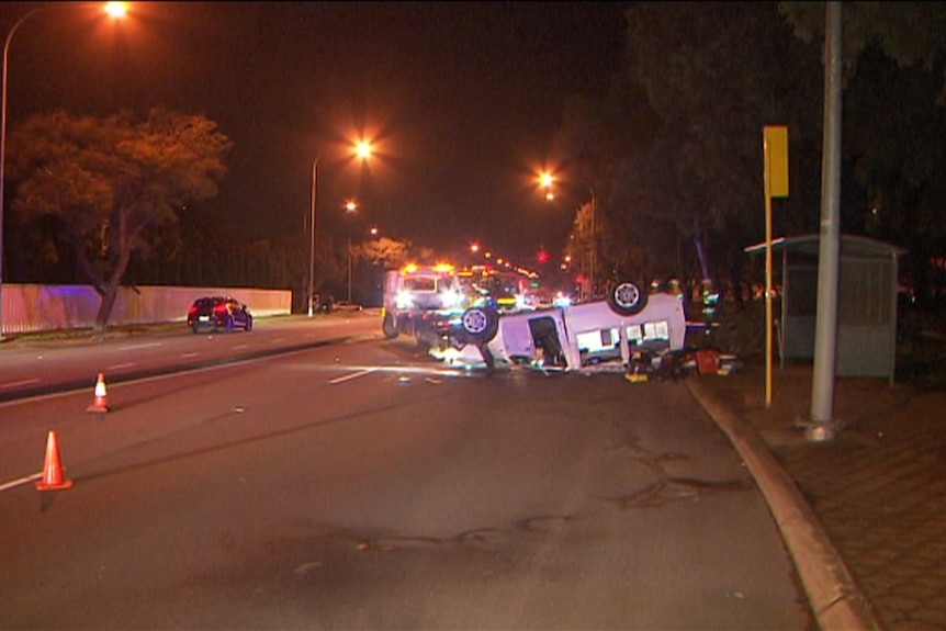 Ute rollover scene