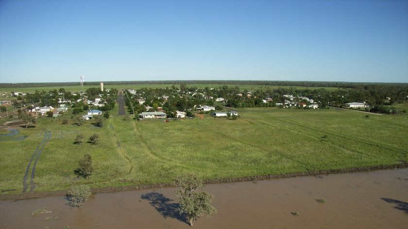 Floodwaters fill paddocks in Queensland