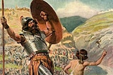 Painting of David and Goliath, by James Tissot