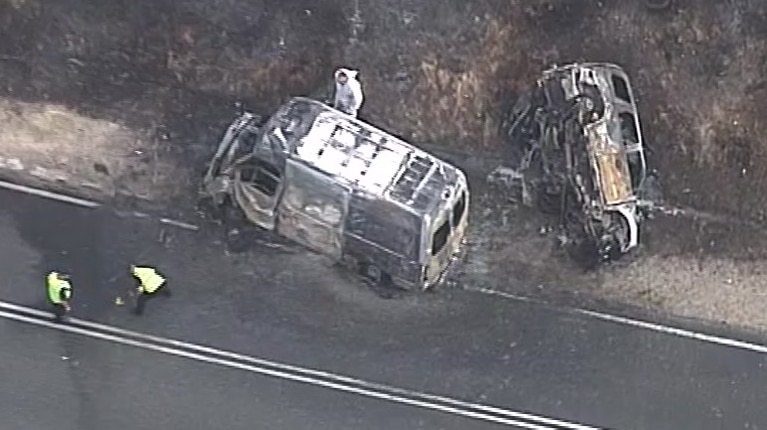 Scene of a crash that killed two people near Naracoorte