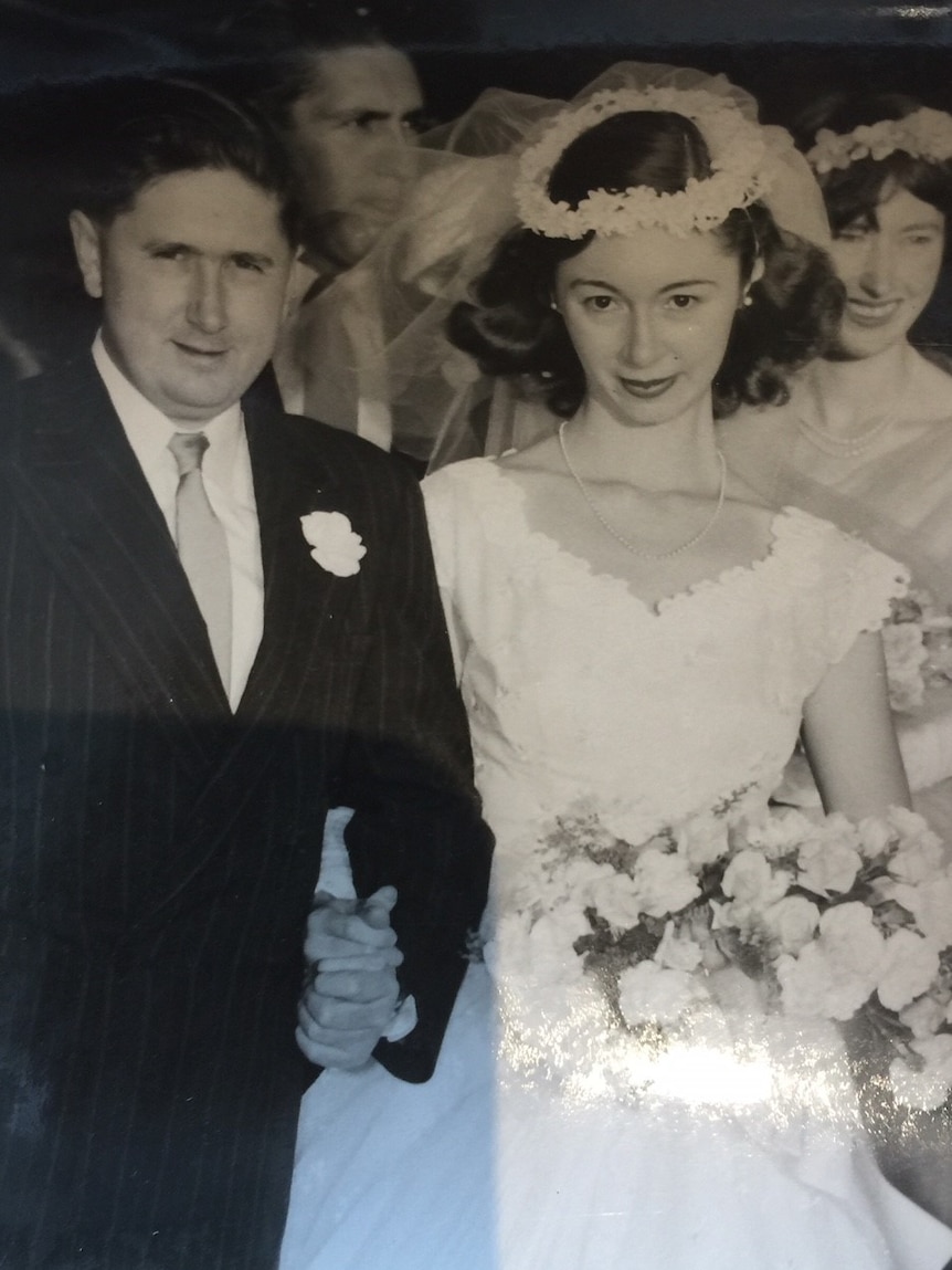 Wal Eastman and wife Berenice on their wedding day.