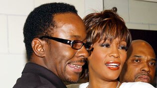 Moving on: Whitney Houston filed for divorce from husband Bobby Brown in September (file photo).