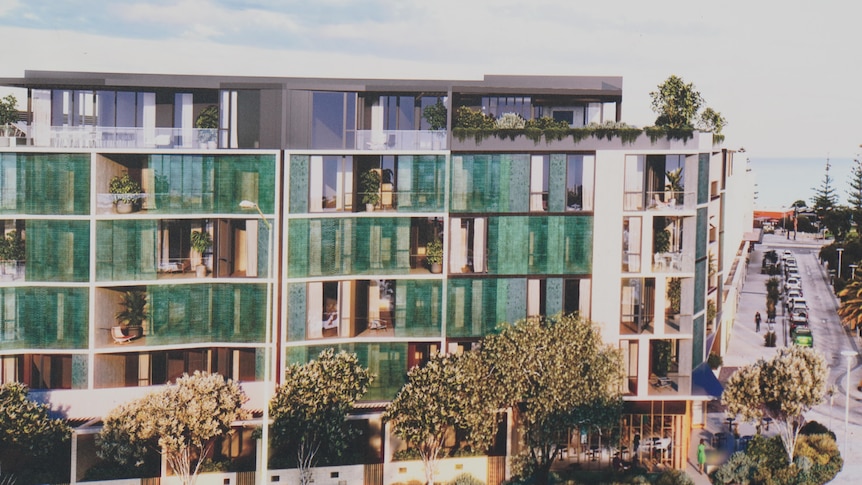 An artist impression of a block of apartments