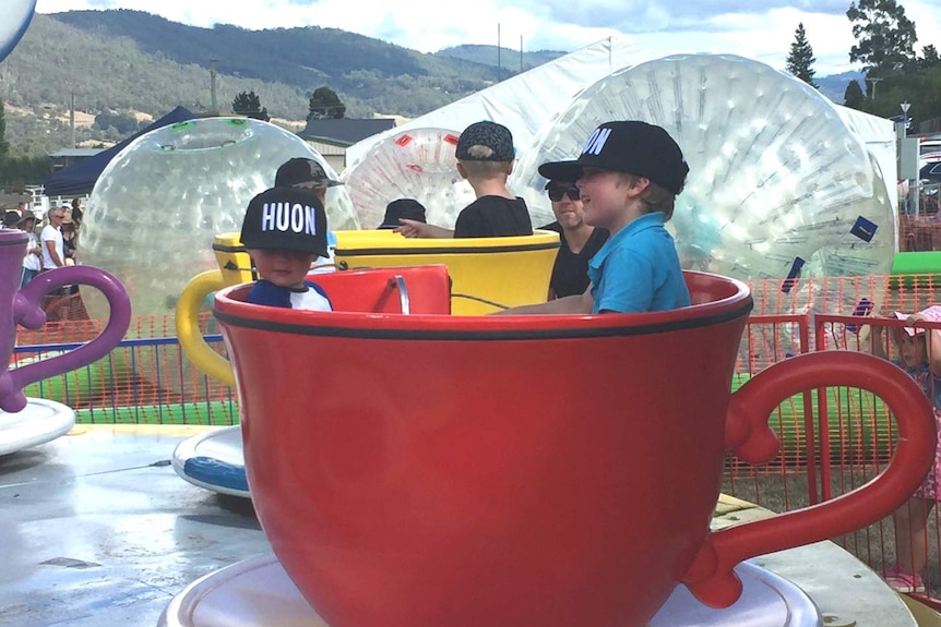 Tea cup ride at the Taste of the Huon