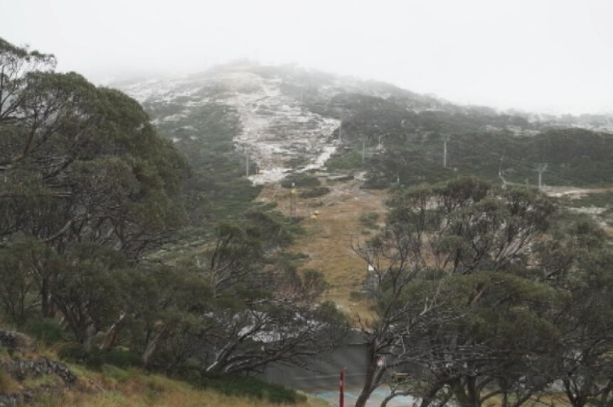 Snow on the mountain at Perisher