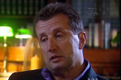 Lawyer George Defteros in a still taken from a TV interview.