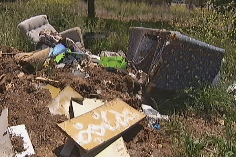 Furniture, computers and building waste has been illegally dumped in remote areas along the ACT-NSW border.