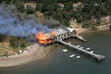 Fire destroys the historic boatshed in Hobart's Cornelian Bay