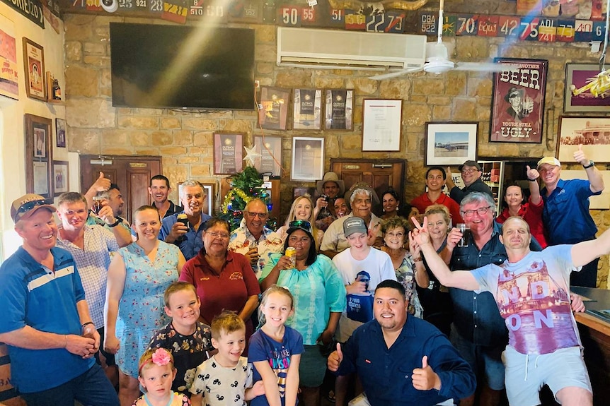 A group of Birdsville residents gathered at the hotel for a Christmas lunch