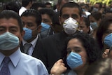 Mexicans wearing face masks to protect against swine flu