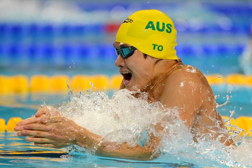 Australia's Kenneth To came in behind Ryan Lochte in the individual medley semis.