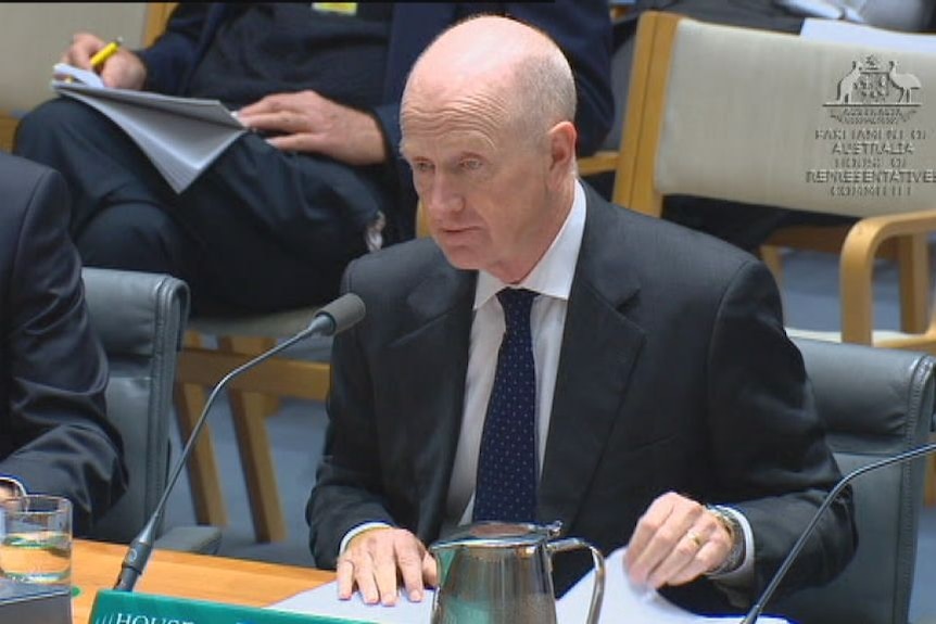 RBA governor Glenn Stevens in parliamentary hearing