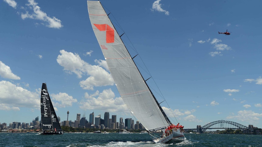 Loyal leads Wild Oats XI during SOLAS race