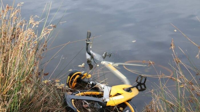 Sepeda oBike di Sungai Yarra