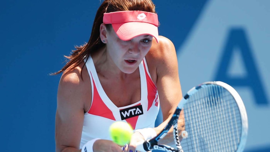 Agnieszka Radwanska winning in the second round in Sydney