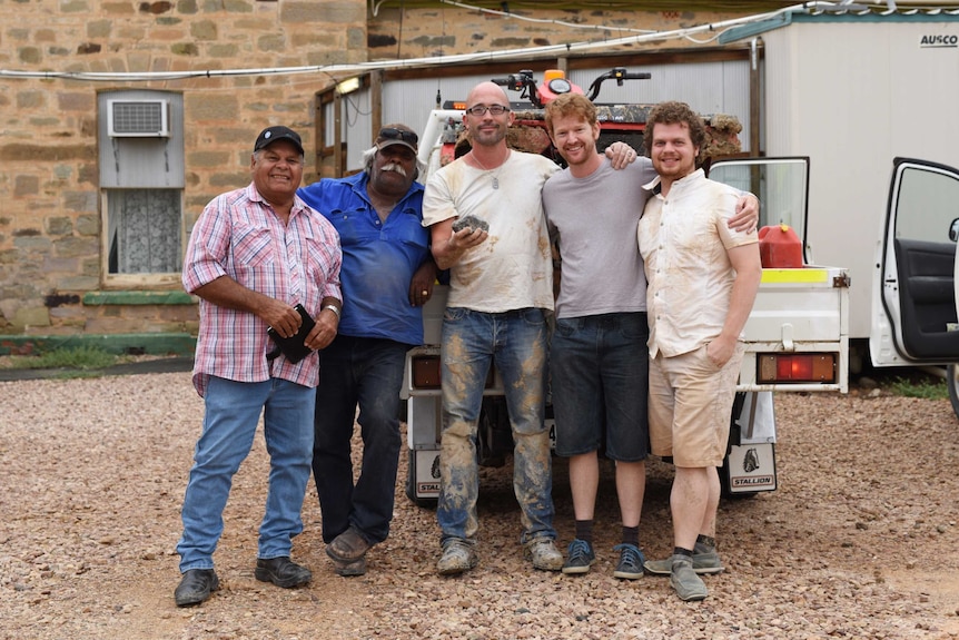 The team who discovered the meteorite