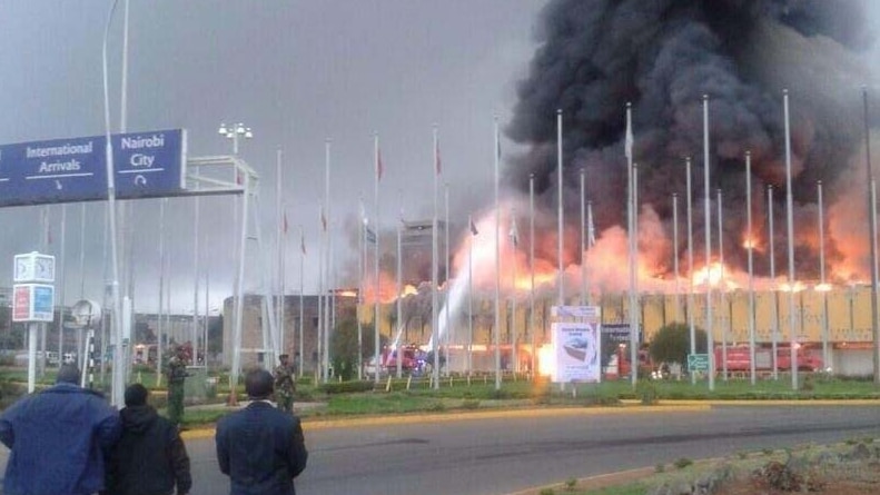 Massive fire at Nairobi's international airport