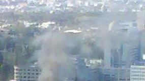 Judy Hertz took this photo of smoke billowing from the Burnley Tunnel.