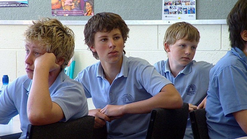 Tasmanian school students do a course on depression.