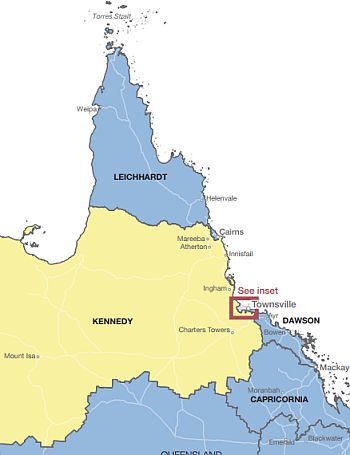 North Queensland federal electoral boundaries gazetted in 2009