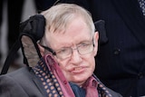 Professor Stephen Hawking arrives for the Interstellar Live show.