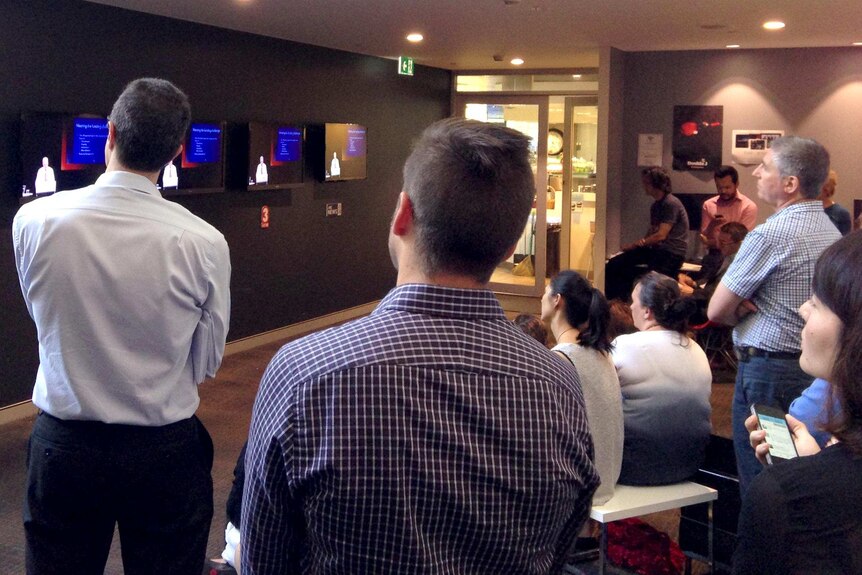 ABC staff in Sydney watch announcement