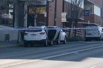 A large car parked on the street