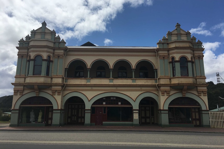 Exterior of Gaiety Theatre in Zeehan, on Tasmania's West Coast