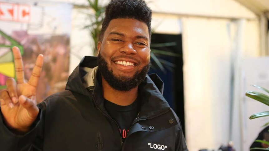 Khalid backstage with triple j at Splendour In the Grass 2018