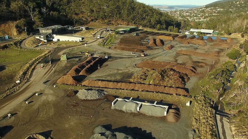 Aerial view of McRobies Gully waste station