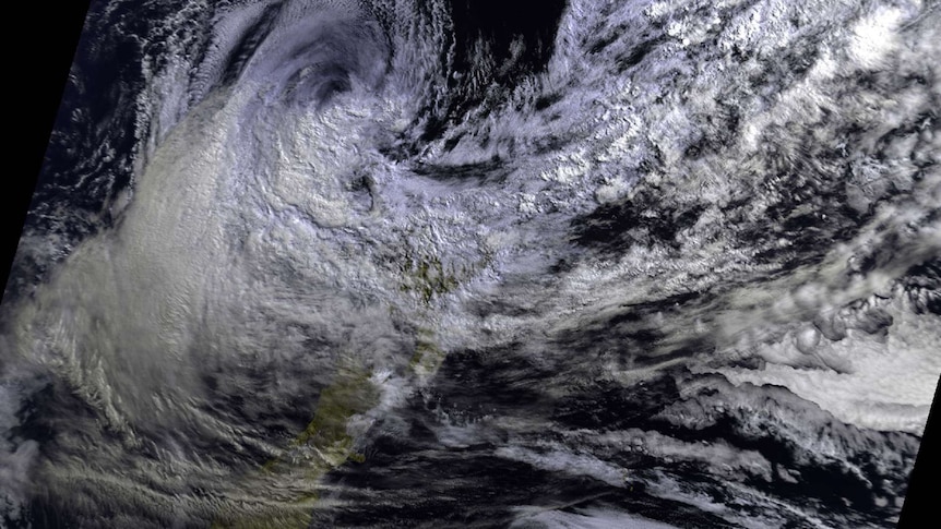 Ex-Tropical Cyclone Lusi brings strong and gale force winds to New Zealand's North Island, March 15, 2014.