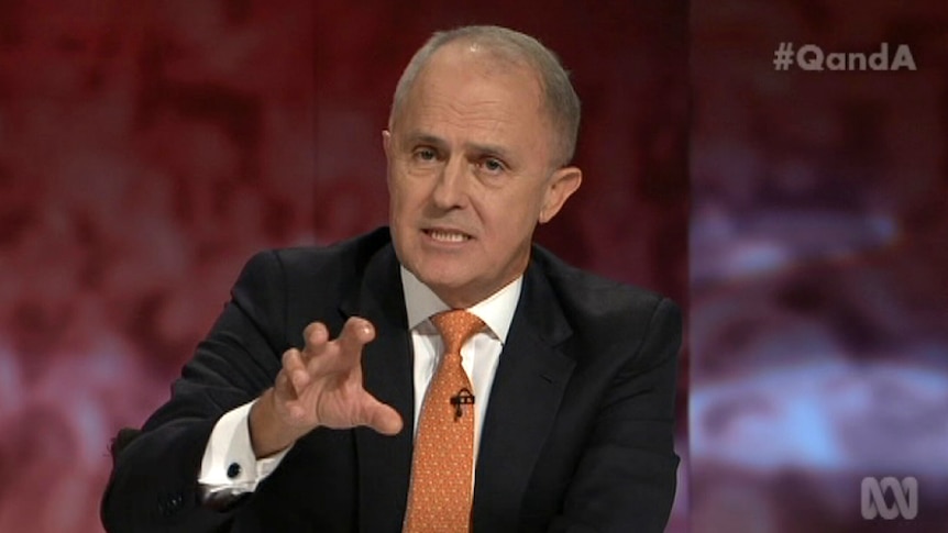 Malcolm Turnbull appears on Q&A in February, 2015