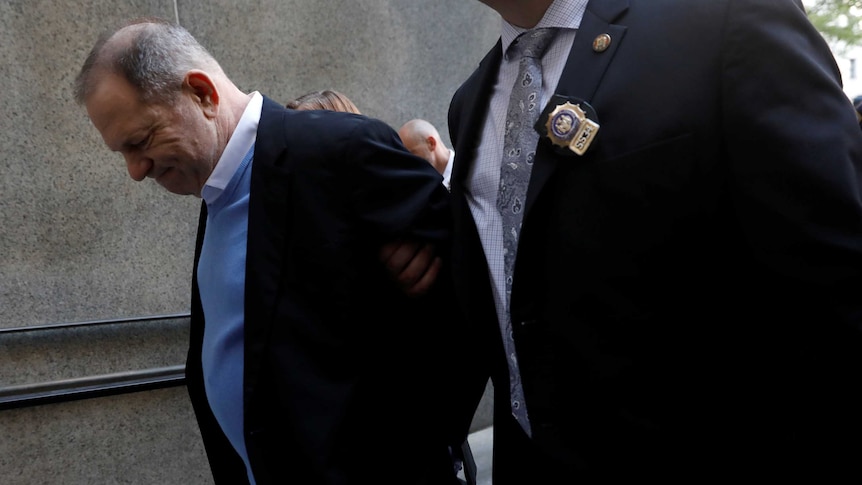 Film producer Harvey Weinstein arrives at Manhattan Criminal Court in New York.