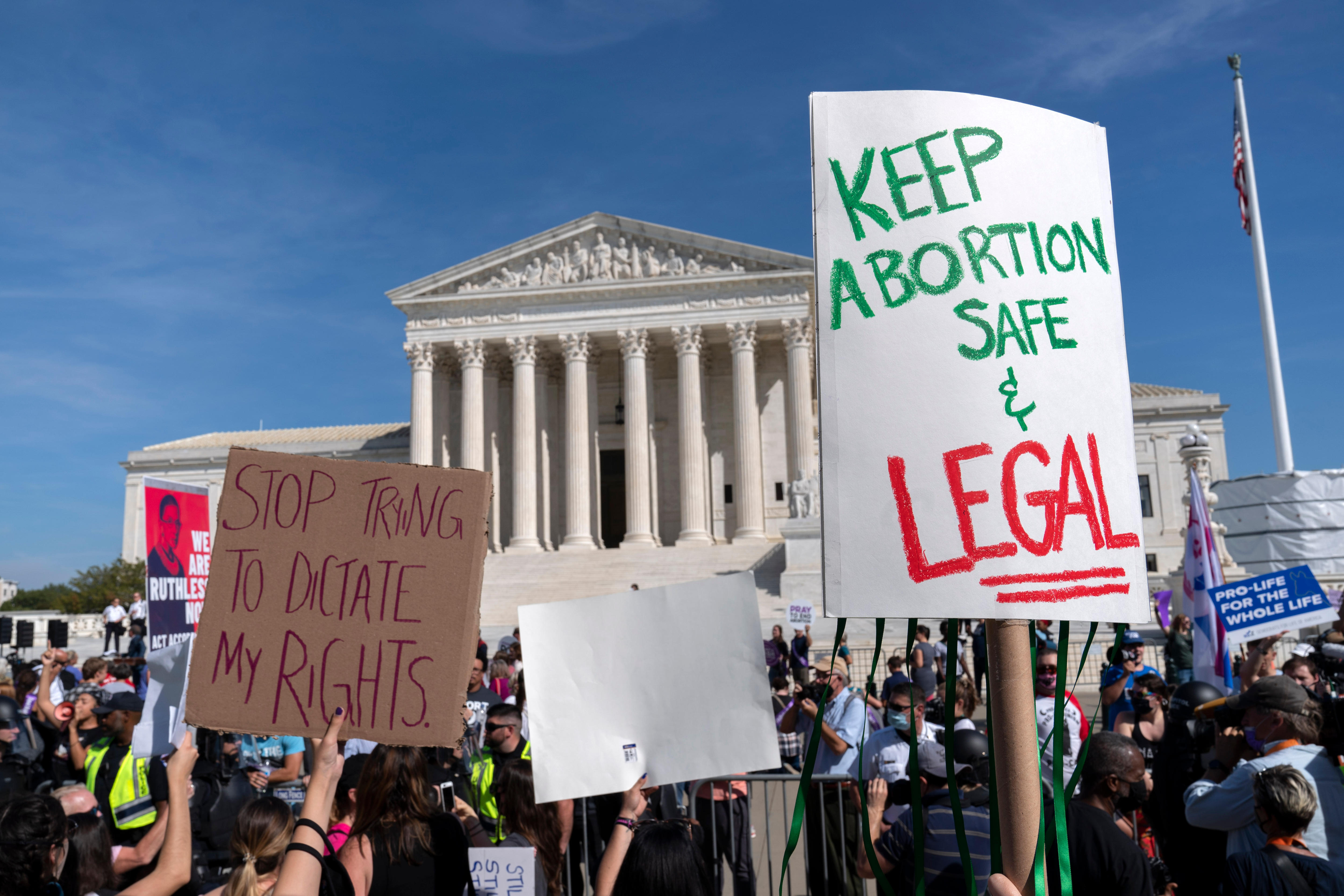 Women's March Protesters Rally Outside US Supreme Court Amid Fears For ...