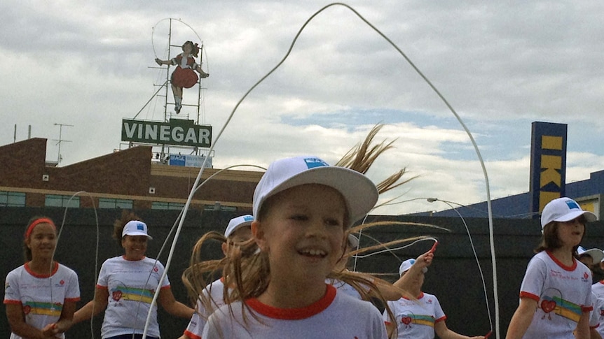 'Little Audrey' skipping on sunshine