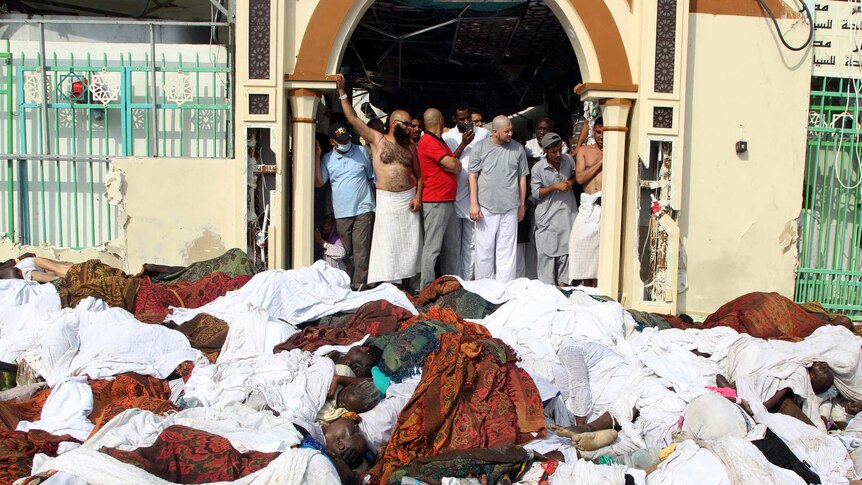 Dead pilgrims after stampede at Mina during Hajj pilgrimage