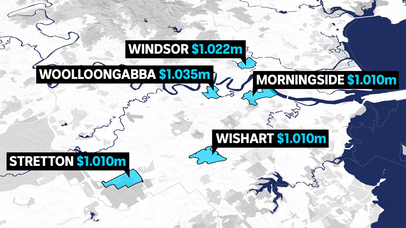 Map of median house price costs.