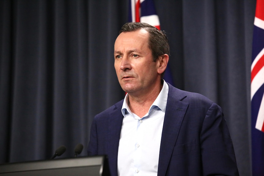 Mid-shot of Mark McGowan 