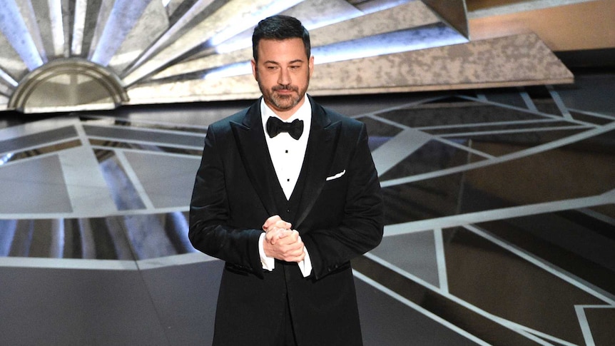 Jimmy Kimmel presents at the 90th Academy Awards