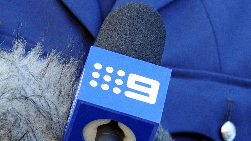 Channel Nine microphone.