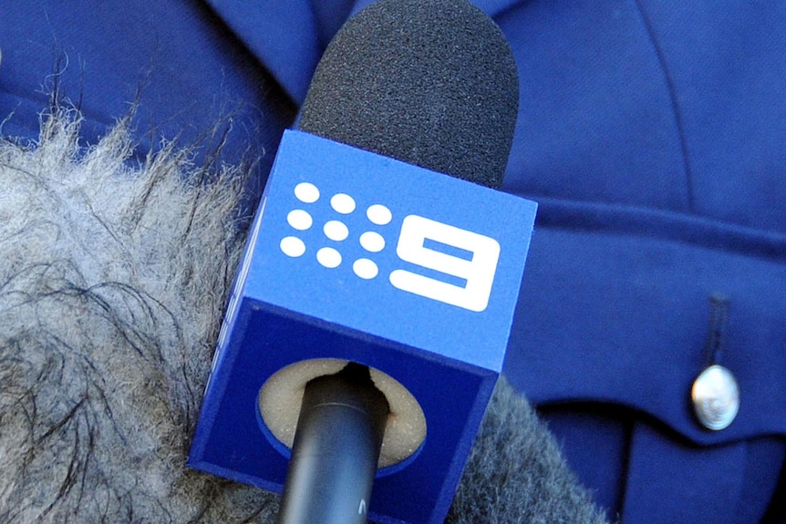 Channel Nine microphone.