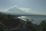 A steam plume is now visible above Mount Agung volcano in Bali.