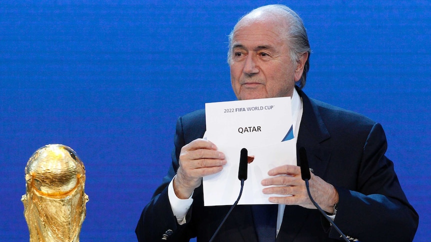 FIFA President Sepp Blatter announces Qatar as the host nation for the FIFA World Cup 2022, in 2010.