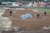 BMX riders on a bike track