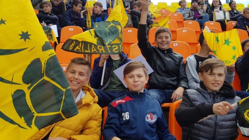 Socceroos settle into home base as bemused locals watch on